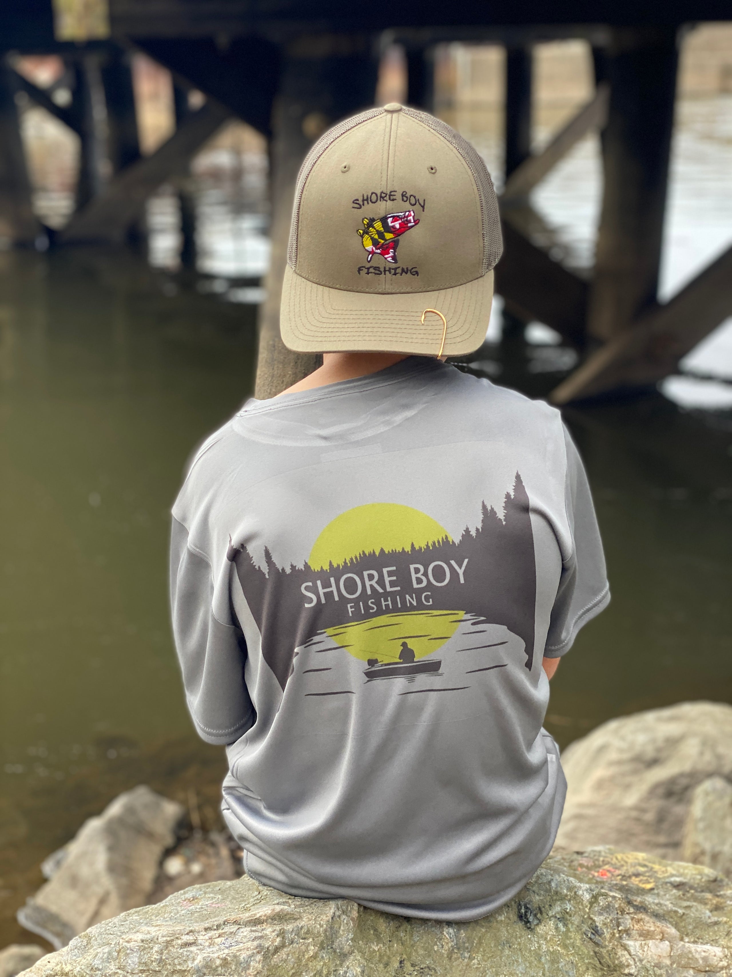 Shore Boy Fishing